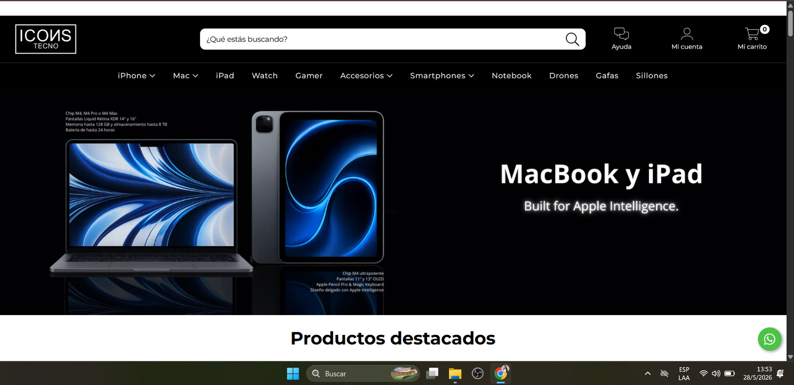 Tienda online Icons Tecno